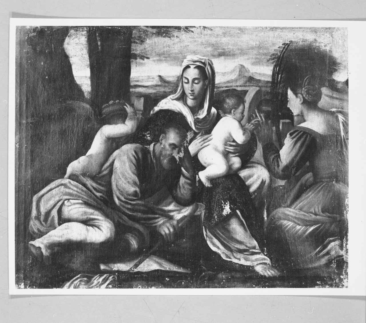 Matrimonio mistico di Santa Caterina (dipinto) - ambito veneto (fine/ inizio secc. XVI/ XVII)