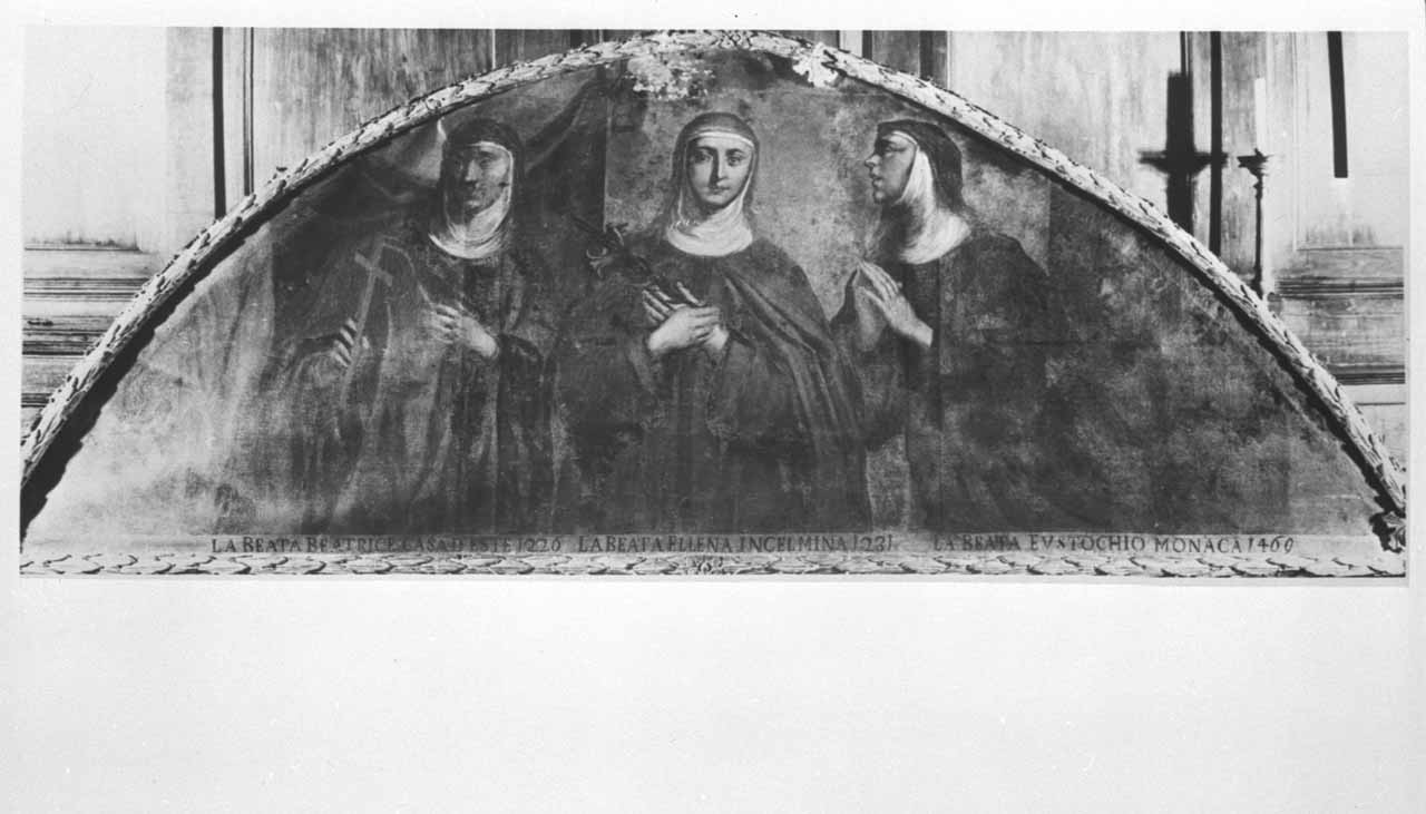 Beata Beatrice d'Este, beata Elena Enselmini, beata Eustochio (dipinto) - ambito veneto (prima metà sec. XVIII)