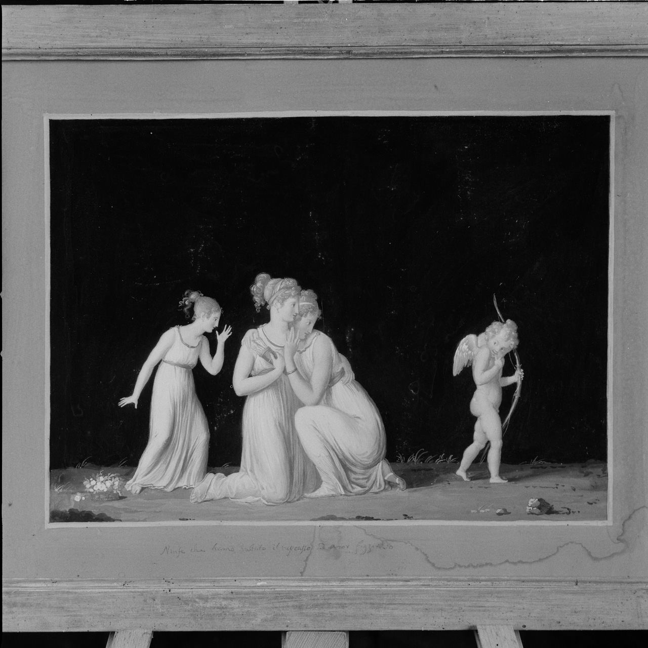 Tre ninfe hanno rubato il turcasso a Amore (disegno) di Canova Antonio (sec. XVIII)