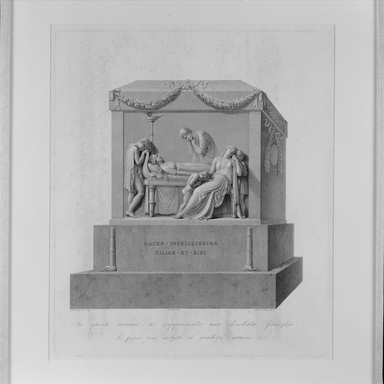 Compianto della contessa De Haro (stampa) di Fontana Pietro, Tognolli Giovanni (sec. XIX)