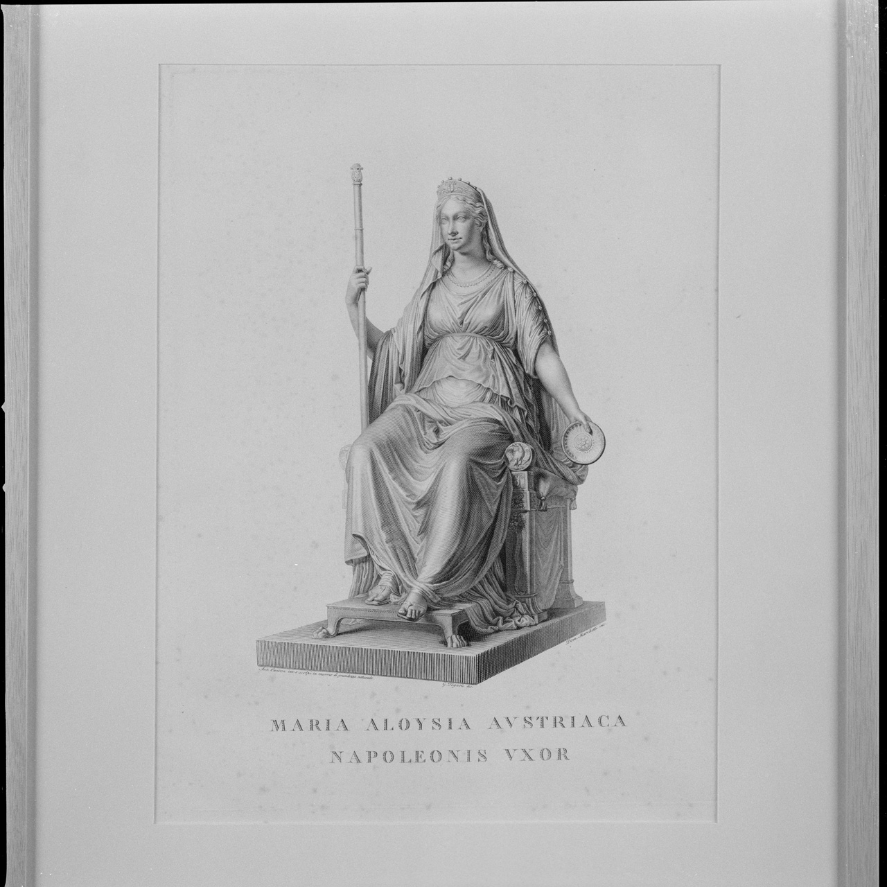 Maria Luisa d'Asburgo come la Concordia (stampa) di Marchetti Domenico, Tognolli Giovanni (sec. XIX)