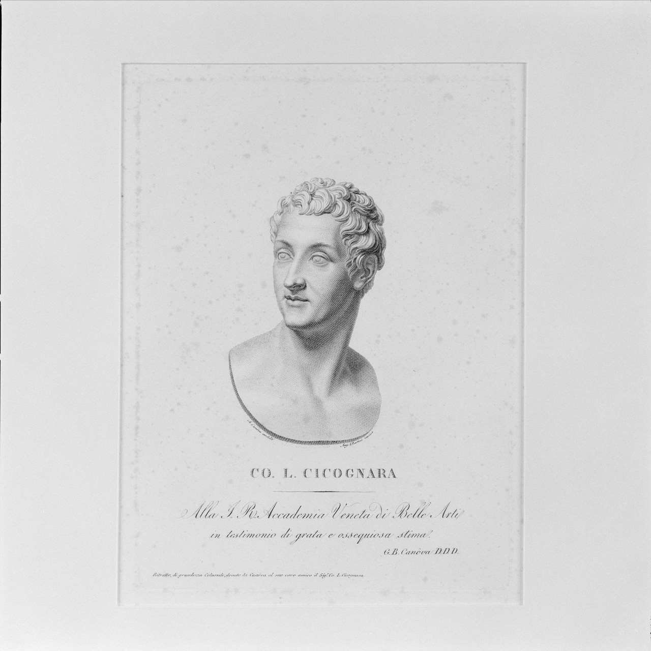 Ritratto di Leopoldo Cicognara (stampa) di Bertini A (sec. XIX)