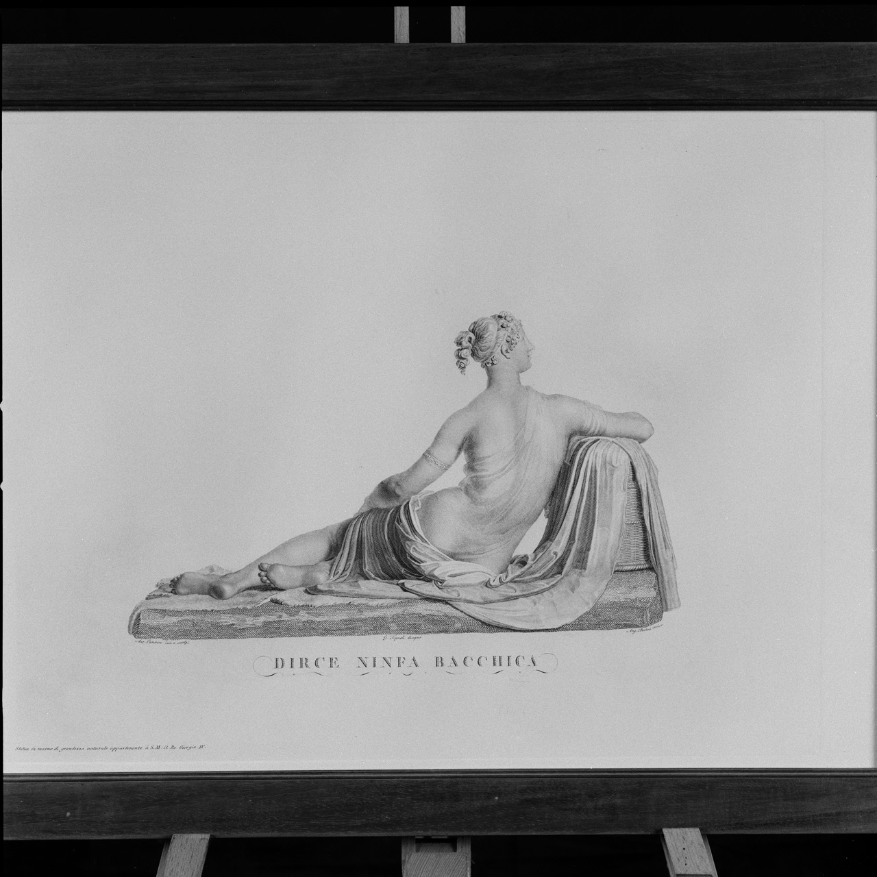 Dirce velata (veduta di schiena) (stampa) di Bertini A, Tognolli Giovanni (sec. XIX)