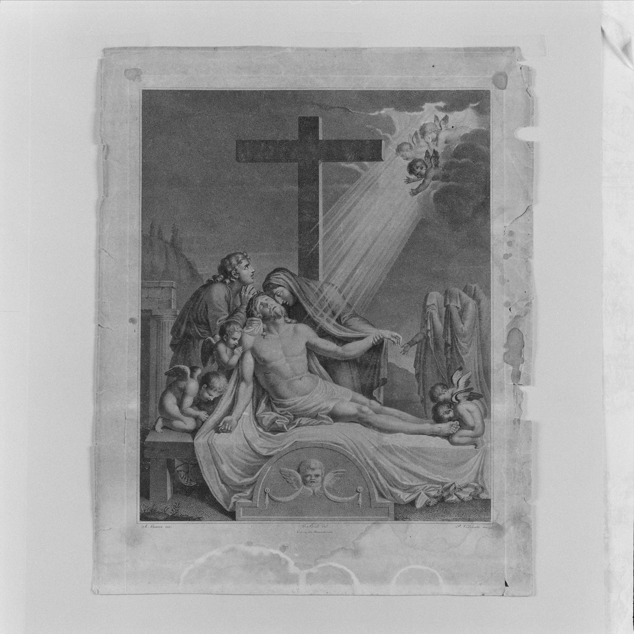 Compianto di Cristo (stampa) di Vedovato Pietro (sec. XIX)