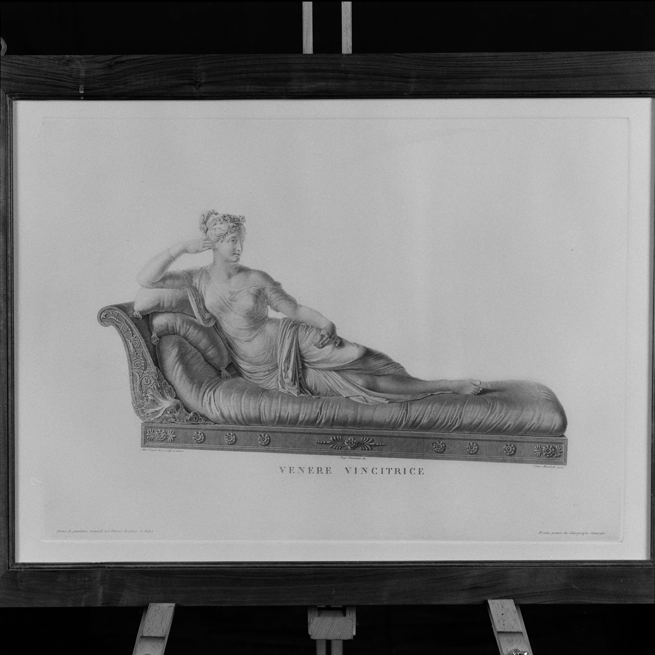 Paolina Borghese come Venere vincitrice (vista frontalmente; velata) (stampa) di Marchetti Domenico, Durantini Luigi (sec. XIX)