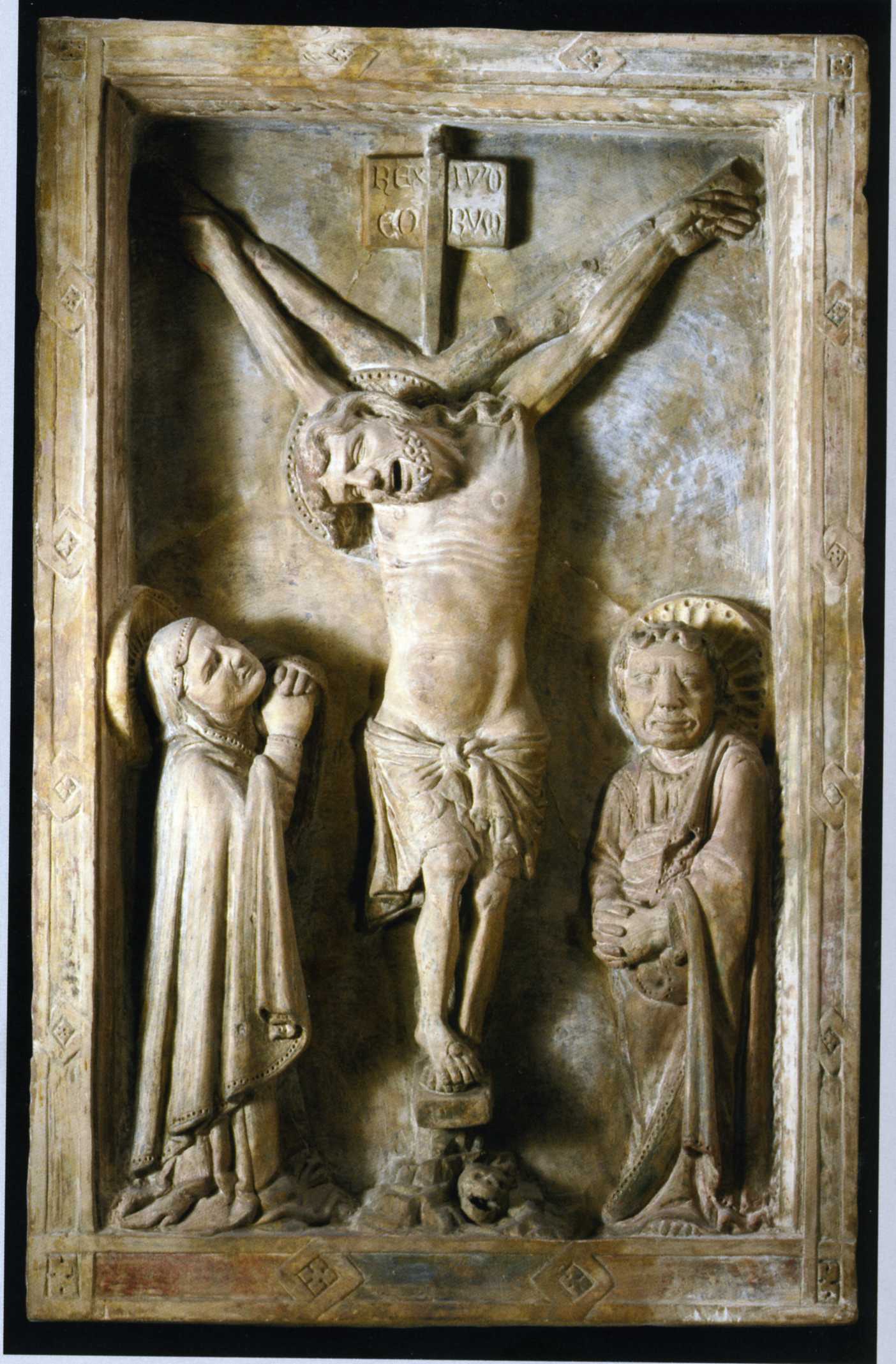 Crocifissione con i dolenti (rilievo) di Maestro di Santa Anastasia (secondo quarto sec. XIV)