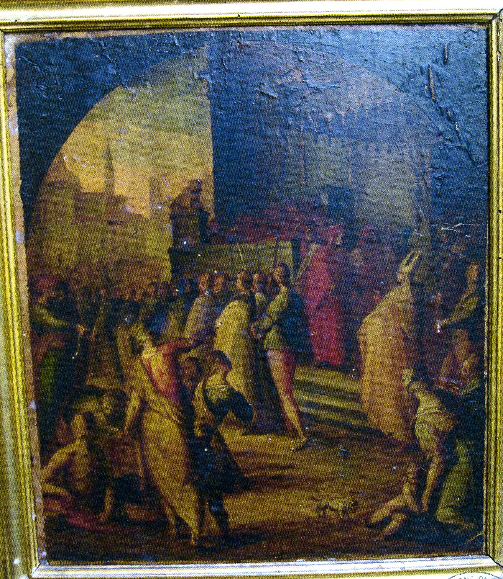 ingresso di Sant'Antonio a Firenze in veste di Arcivescovo (dipinto) di Balducci Giovanni detto Cosci (seconda metà sec. XVI)