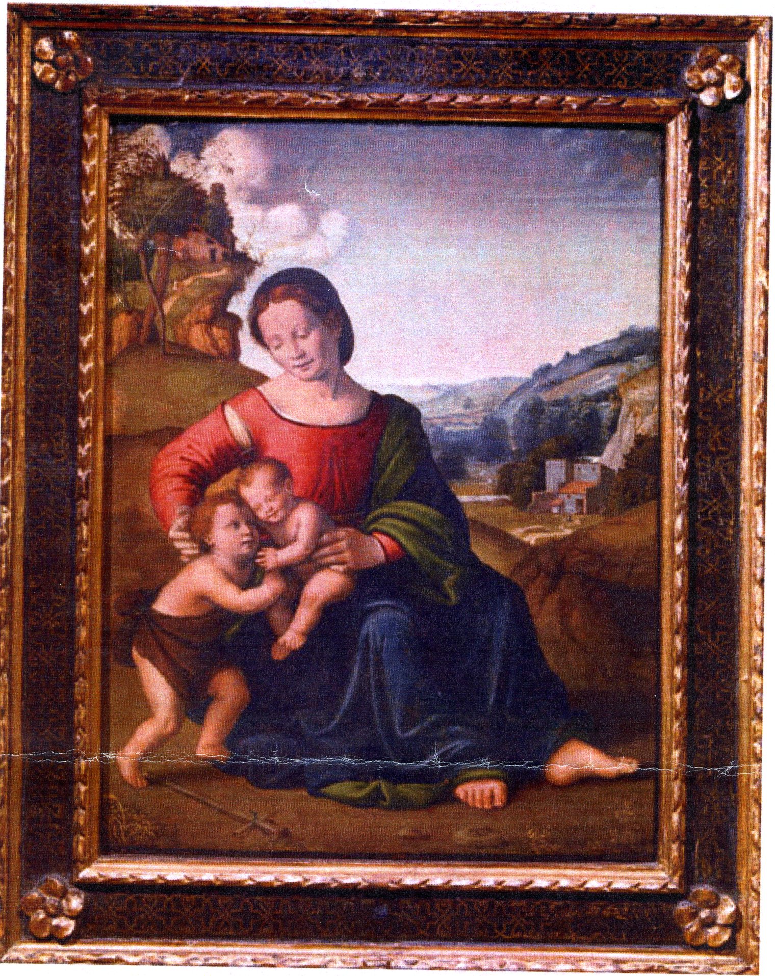 Madonna con Bambino e San Giovannino (dipinto) di Piero di Cosimo (primo quarto sec. XVI)