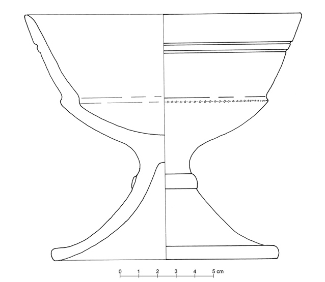 calice carenato su alto piede (prima metà/ prima metà VI sec. a.C)