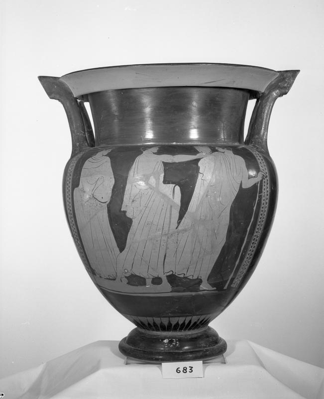 cratere a colonnette (primo quarto/ secondo qua V sec. a.C)