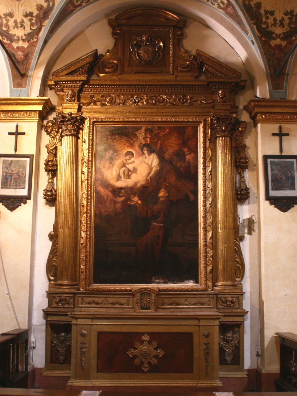 Testine angeliche (mostra d'altare, insieme) - bottega Italia centrale (prima metà sec. XVII)