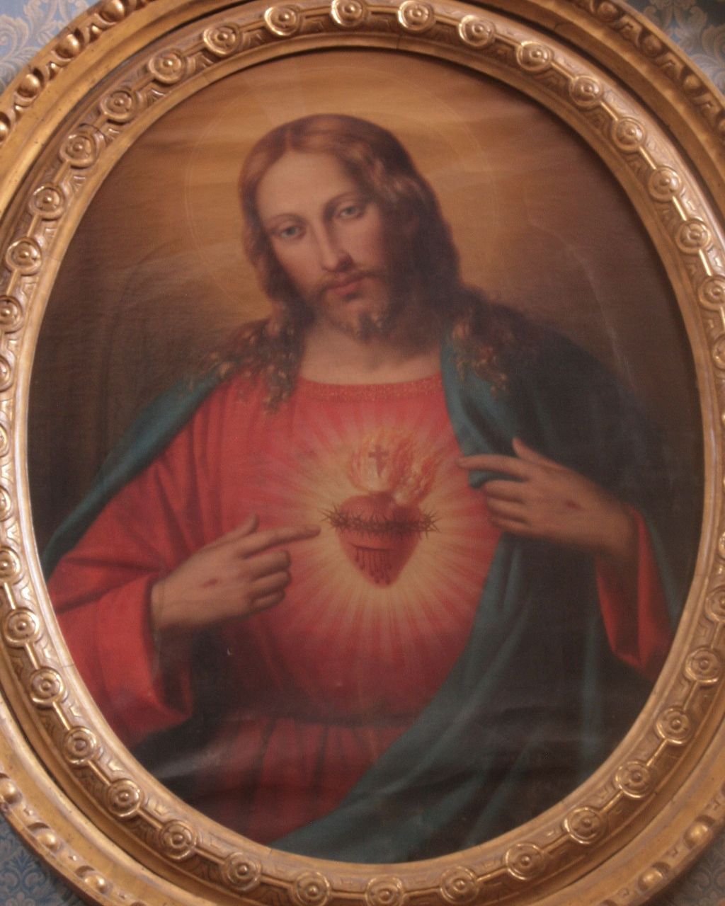 Sacro Cuore di Gesù (dipinto, elemento d'insieme) di De Servi Pietro (sec. XIX)