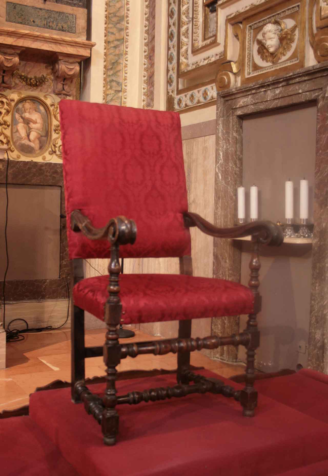 seggiolone, opera isolata - bottega Italia centrale (sec. XVIII)