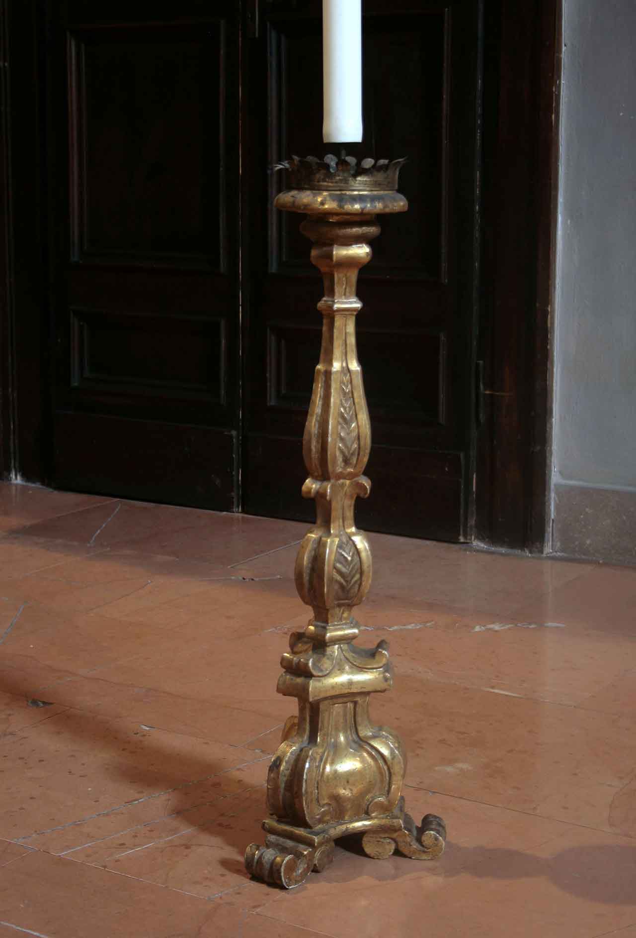 soggetto assente (candeliere, insieme) - bottega Italia centrale (sec. XVIII)