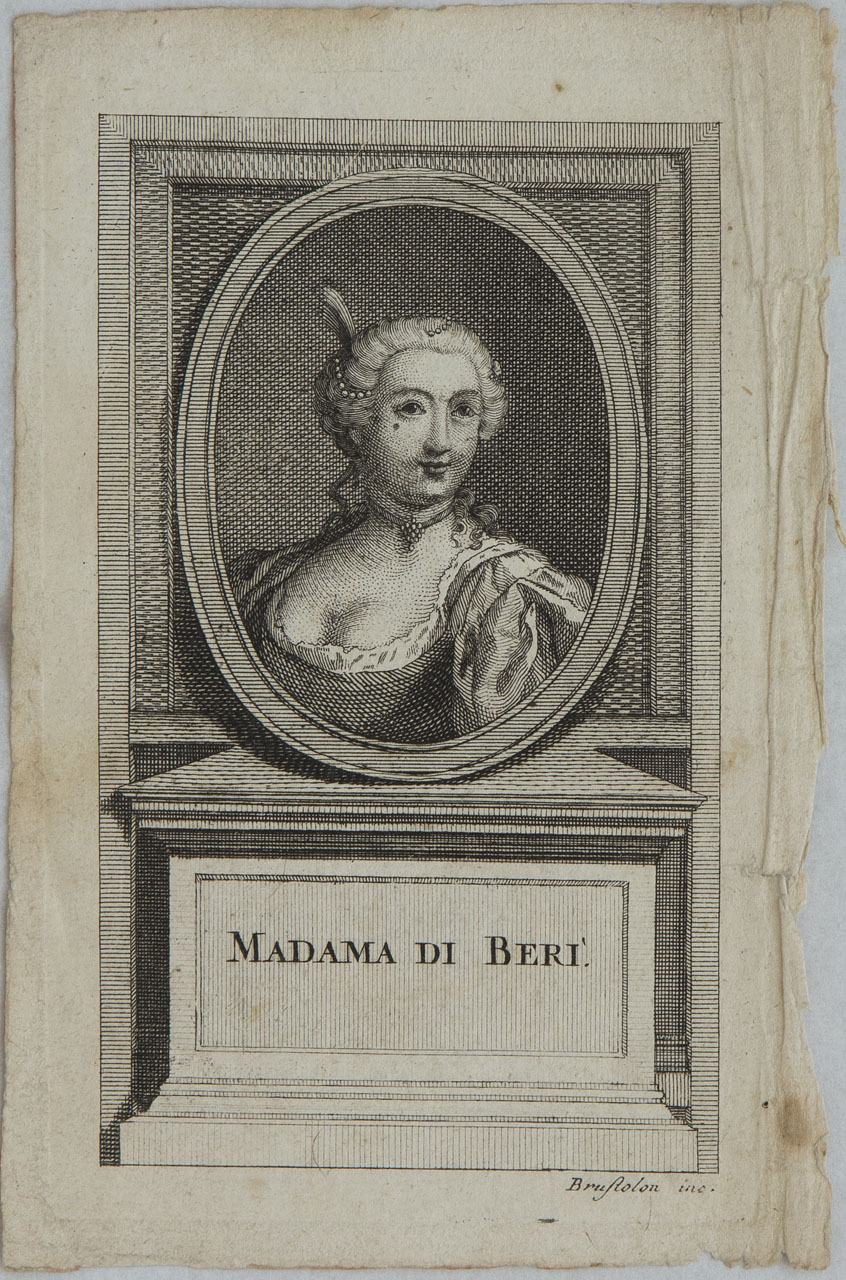 Ritratto di Madama Berì (stampa) di Brustolon Giambattista - ambito veneto (sec. XVIII)