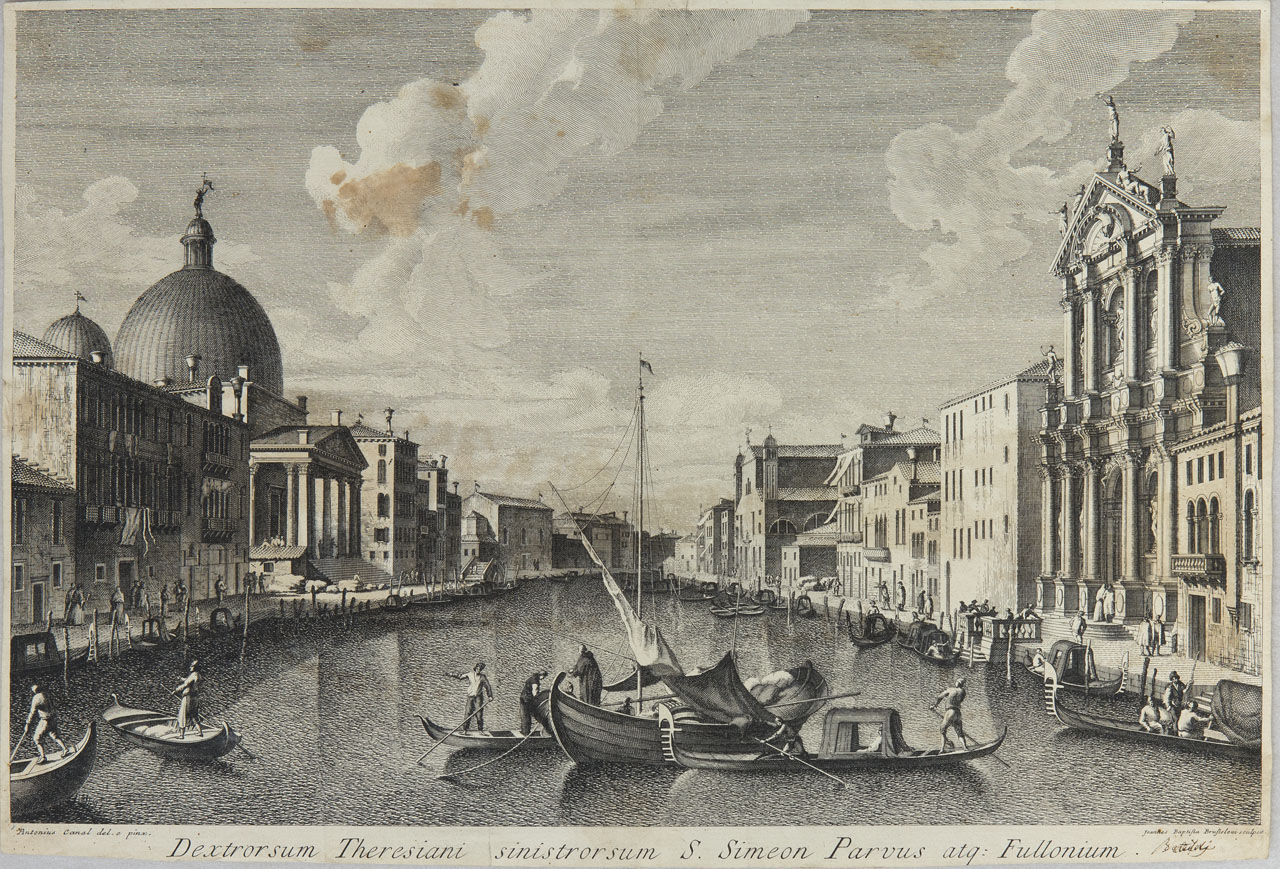 San Simeone Piccolo e la chiesa degli Scalzi (stampa, serie) di Brustolon Giambattista, Visentini Antonio, Canal Giovanni Antonio - ambito veneto (sec. XVIII)