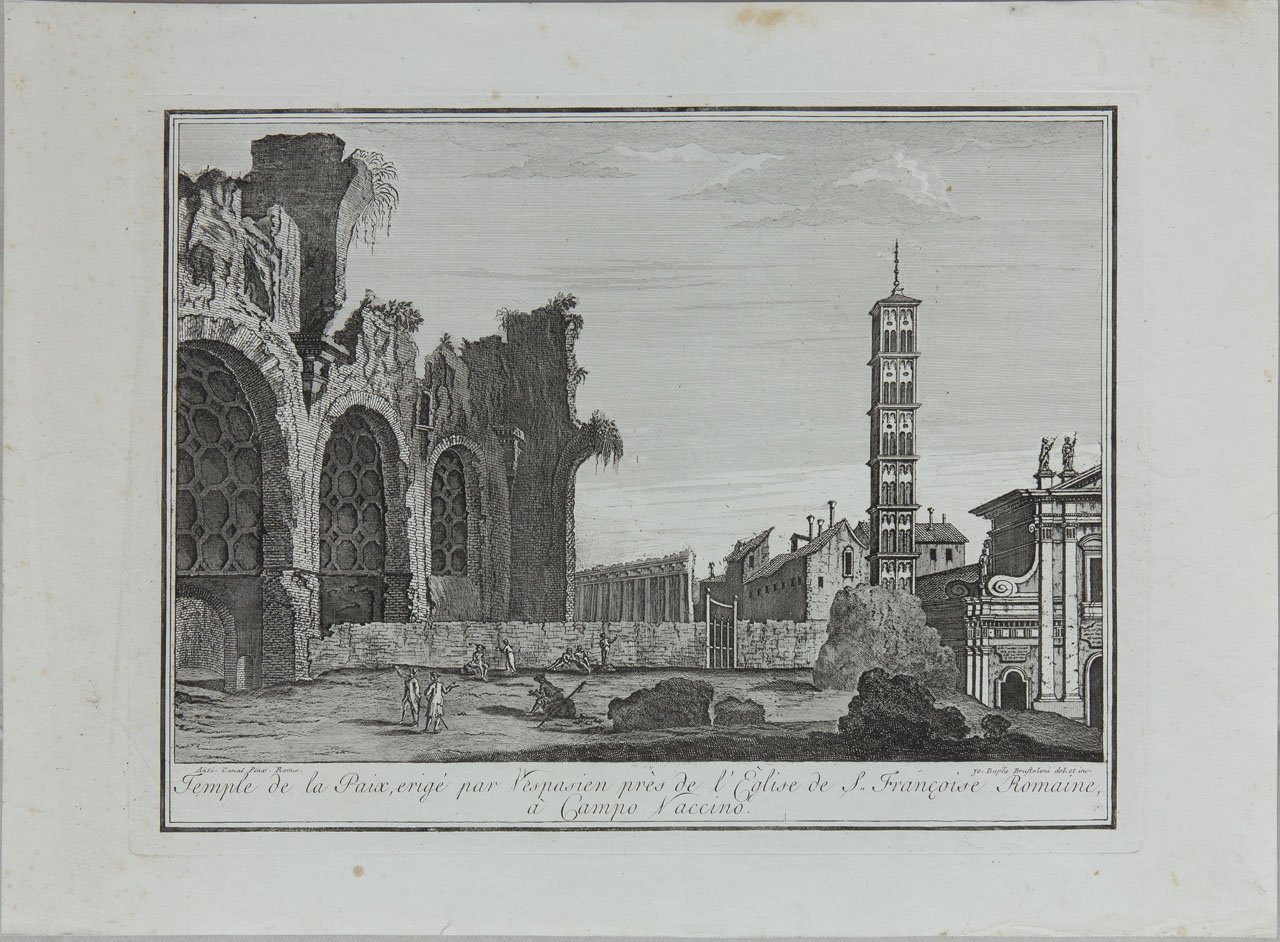 Veduta del Tempio della Pace (stampa, serie) di Brustolon Giambattista, Canal Giovanni Antonio - ambito veneto (sec. XVIII)