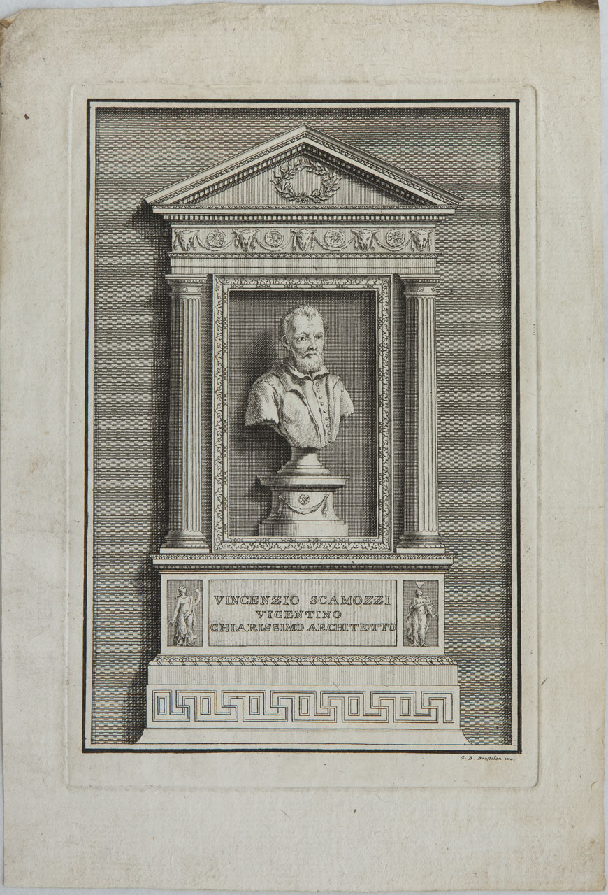 Ritratto di Vincenzo Scamozzi (stampa) di Brustolon Giambattista - ambito veneto (sec. XVIII)