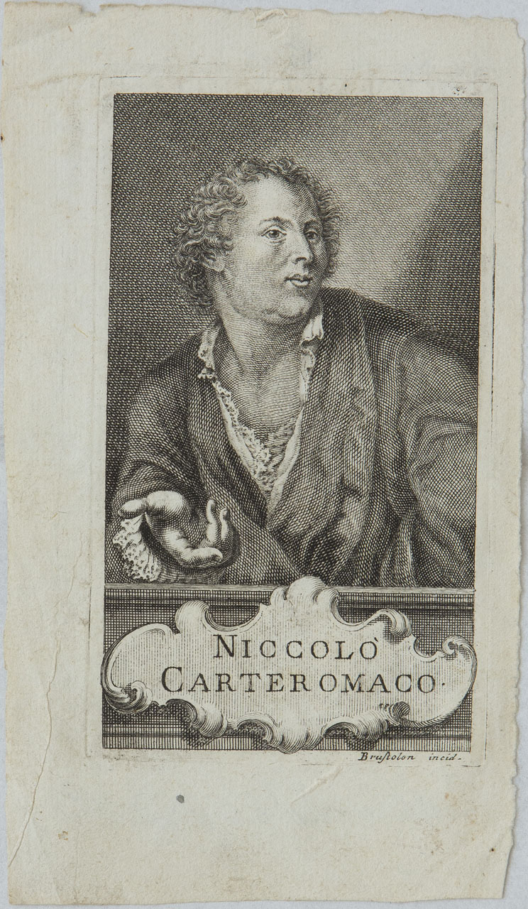 Ritratto di Niccolò Carteromaco (stampa) di Brustolon Giambattista - ambito veneto (sec. XVIII)
