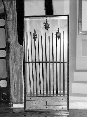 portastecche da biliardo - produzione toscana (sec. XIX)