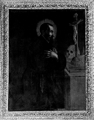 San Gaetano in preghiera davanti alla Croce (dipinto) - ambito toscano (prima metà sec. XVII)