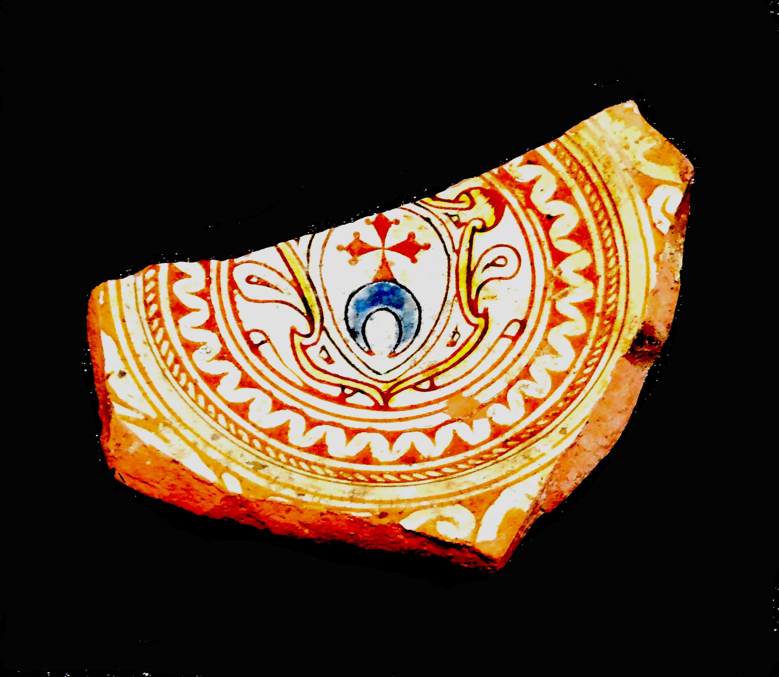 piatto, frammento di Autore ignoto (laboratorio) - ambito pisano (XVI-XVII secolo)