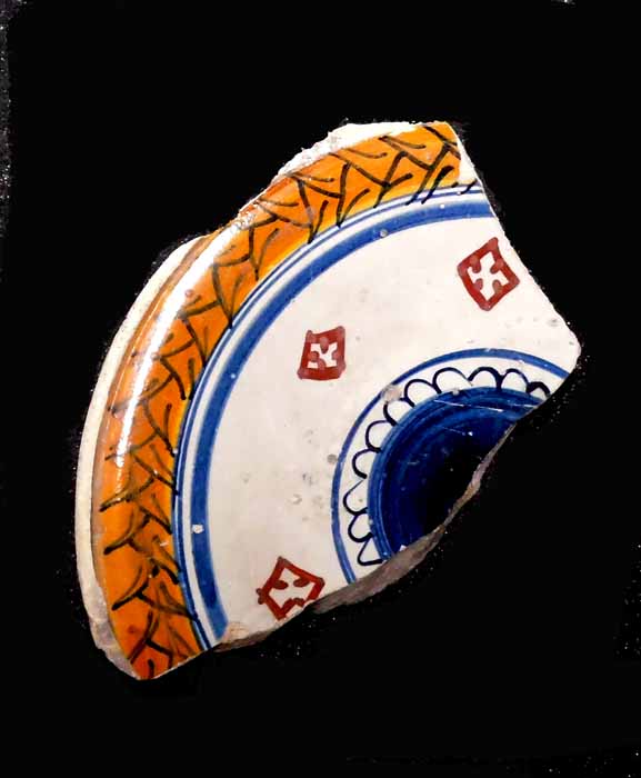 piatto, frammento di Autore ignoto (laboratorio) - manifattura di Montelupo (seconda metà XV secolo)