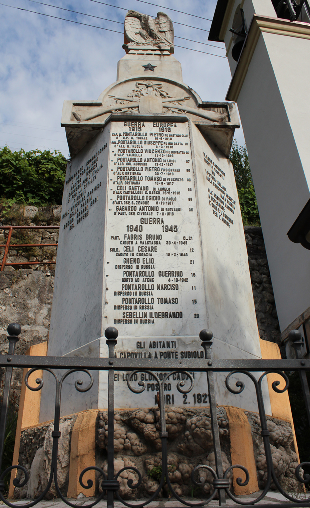 allegoria della Vittoria come aquila, tropaion (monumento ai caduti - a cippo) - ambito vicentino (sec. XX, sec. XX)