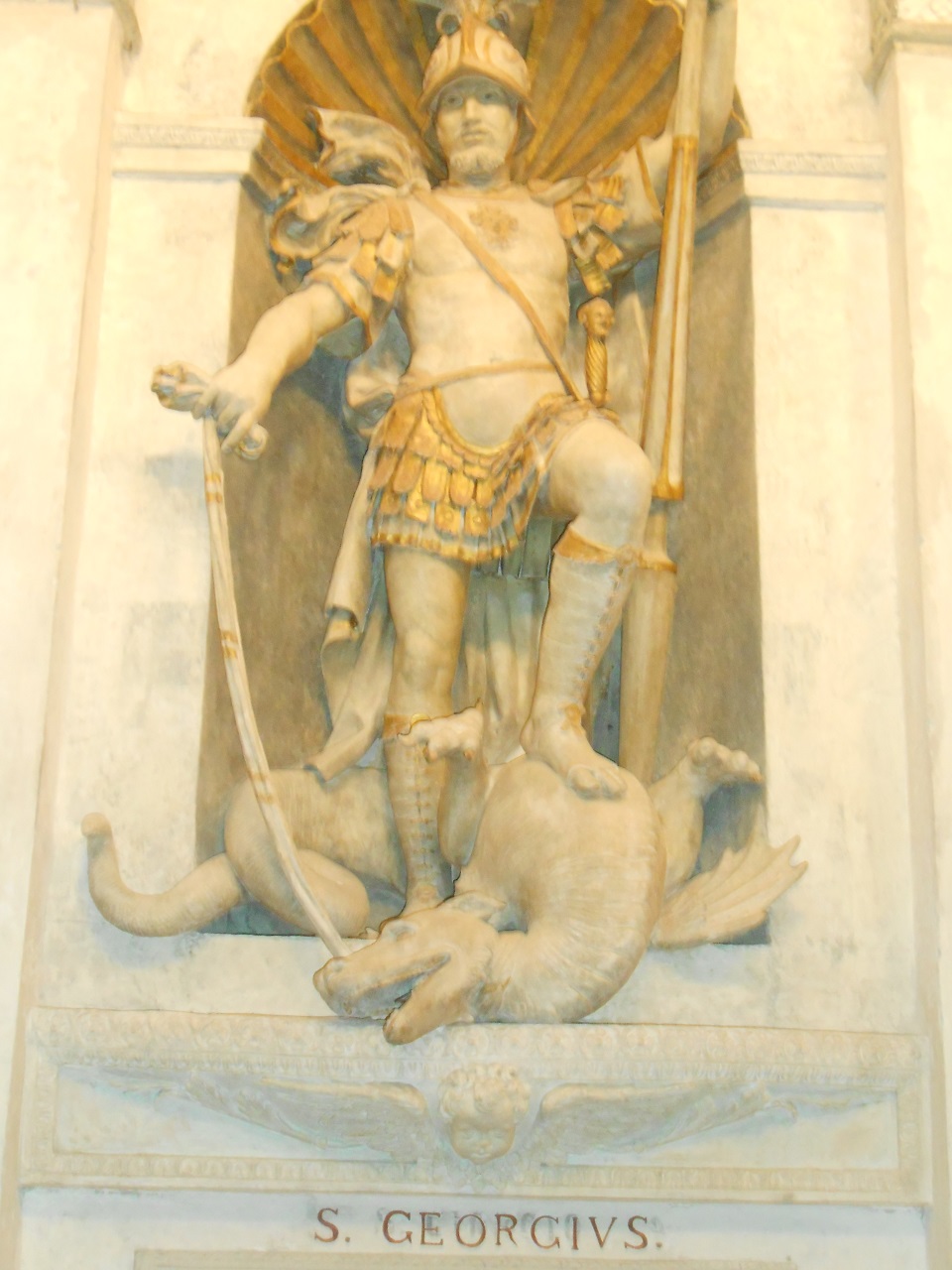 San Giorgio martire (statua, opera isolata) di Begarelli Antonio (bottega) (sec. XVI)