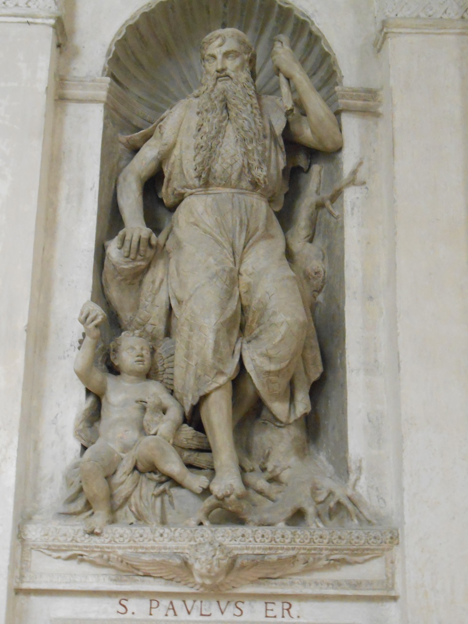 San Paolo eremita (statua, opera isolata) di Begarelli Antonio (bottega) (sec. XVI)