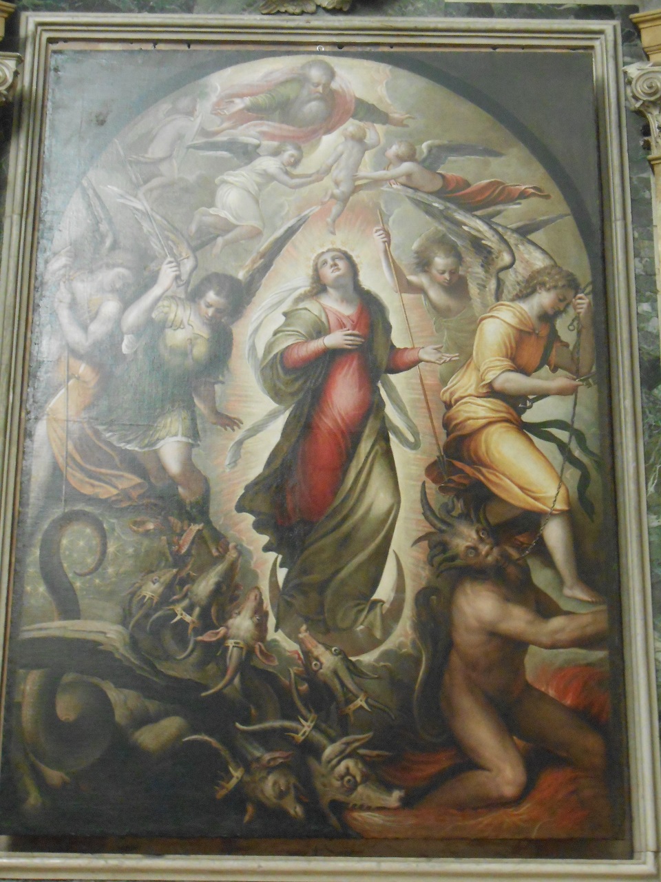 Donna dell'Apocalisse (dipinto, opera isolata) - ambito lombardo (inizio sec. XVII)