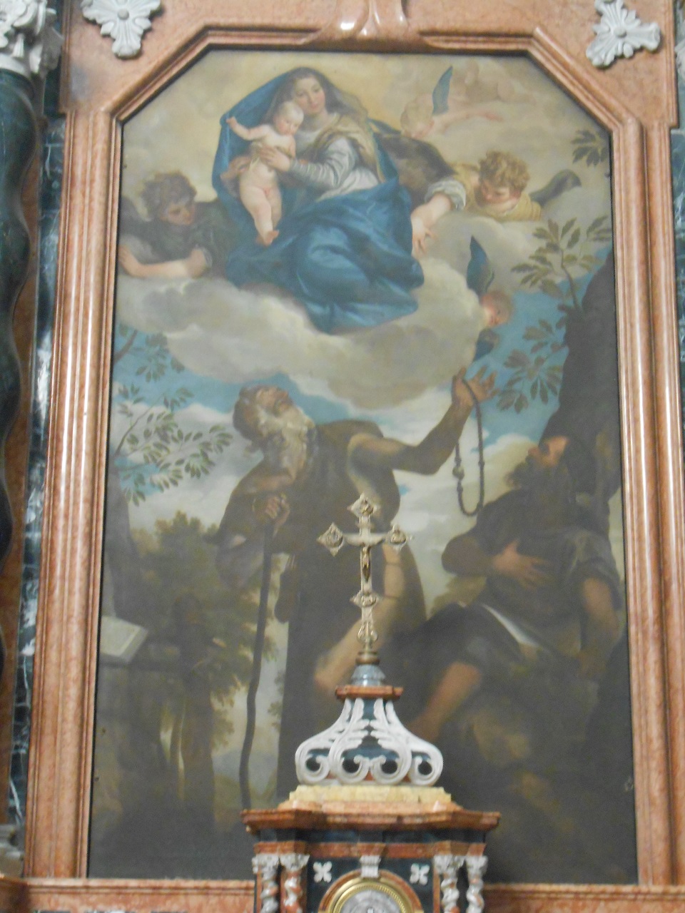 Madonna con Bambino e Sant'Antonio abate e San Paolo eremita (dipinto, opera isolata) di Turchi Giuseppe (fine sec. XVIII)