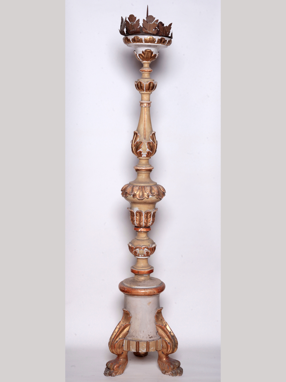 candeliere d'altare, serie - ambito lombardo (prima metà XIX)