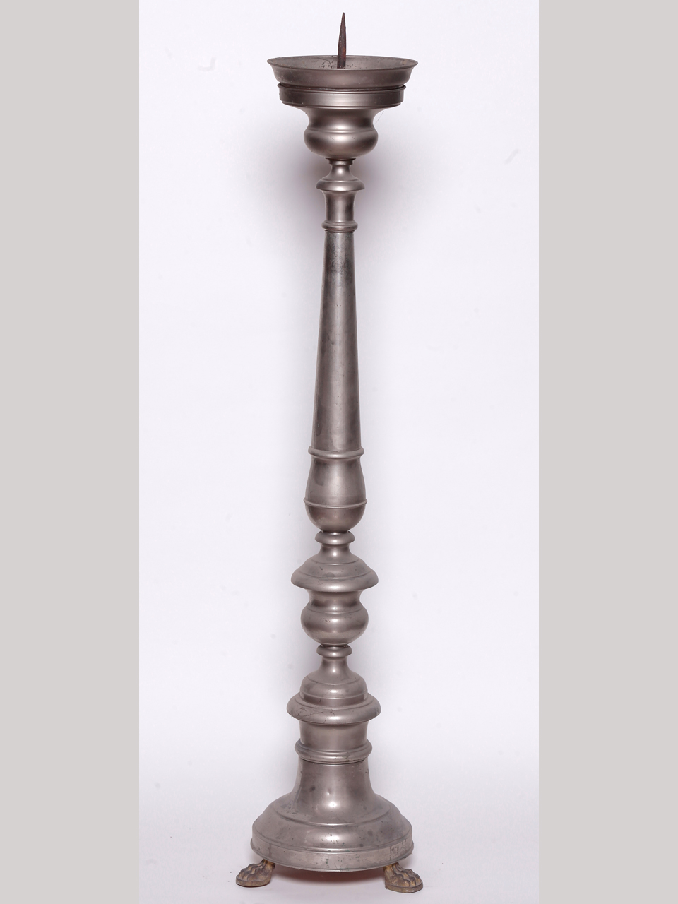 candeliere d'altare, opera isolata - ambito lombardo (XIX)