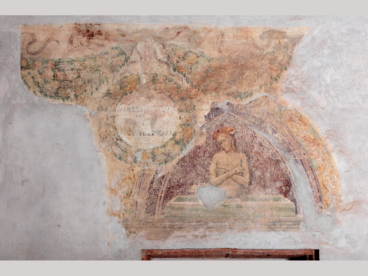 Cristo in pietà (dipinto, opera isolata) - ambito lombardo (prima metà XV)