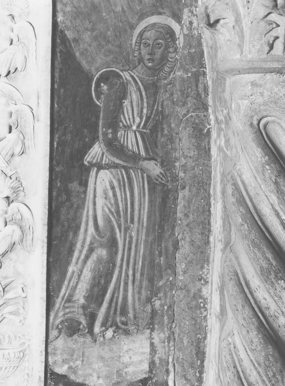 angeli reggicortina (dipinto) - ambito toscano (sec. XV)