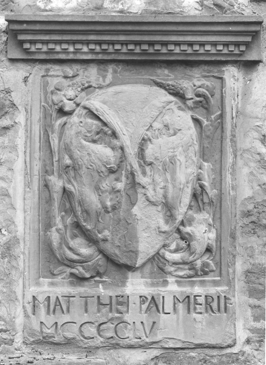 stemma gentilizio della famiglia Palmieri (rilievo) - ambito toscano (sec. XX)