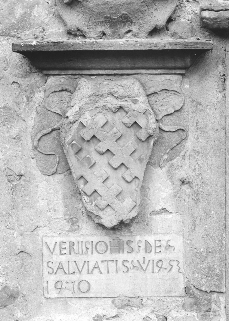 stemma gentilizio della famiglia Salviati (rilievo) - ambito toscano (sec. XV)