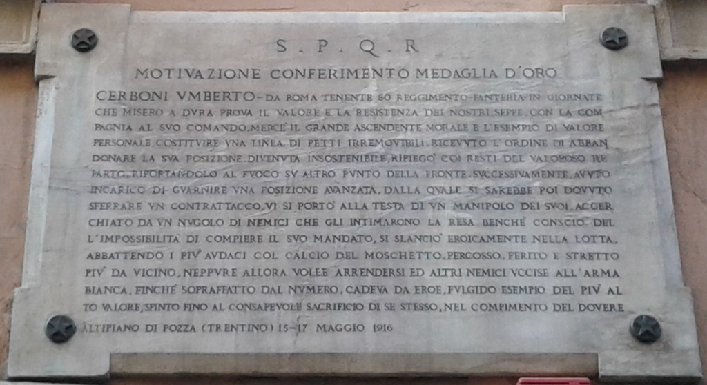 lapide commemorativa ai caduti - ambito romano (sec. XX)