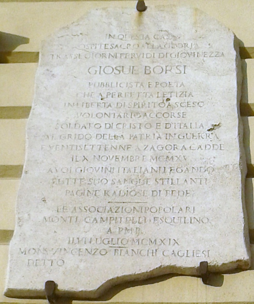 lapide commemorativa ai caduti - ambito romano (sec. XX)