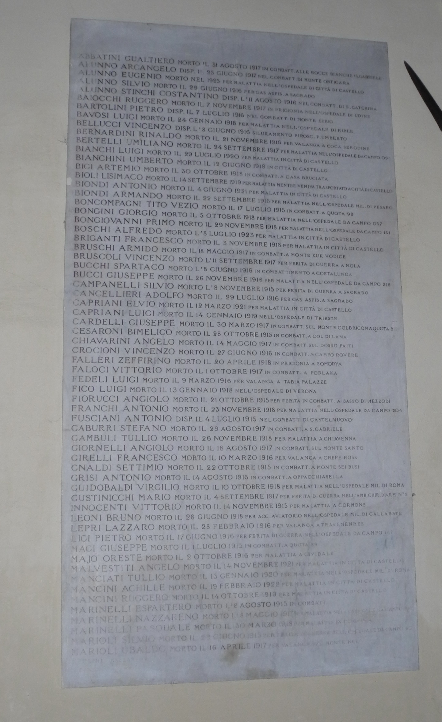 lapide commemorativa ai caduti, coppia - ambito Italia centrale (secondo quarto sec. XX)