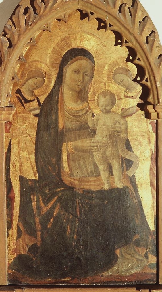 Madonna con Bambino (dipinto) di Manzini Andrea detto Andrea di Giusto (sec. XV)