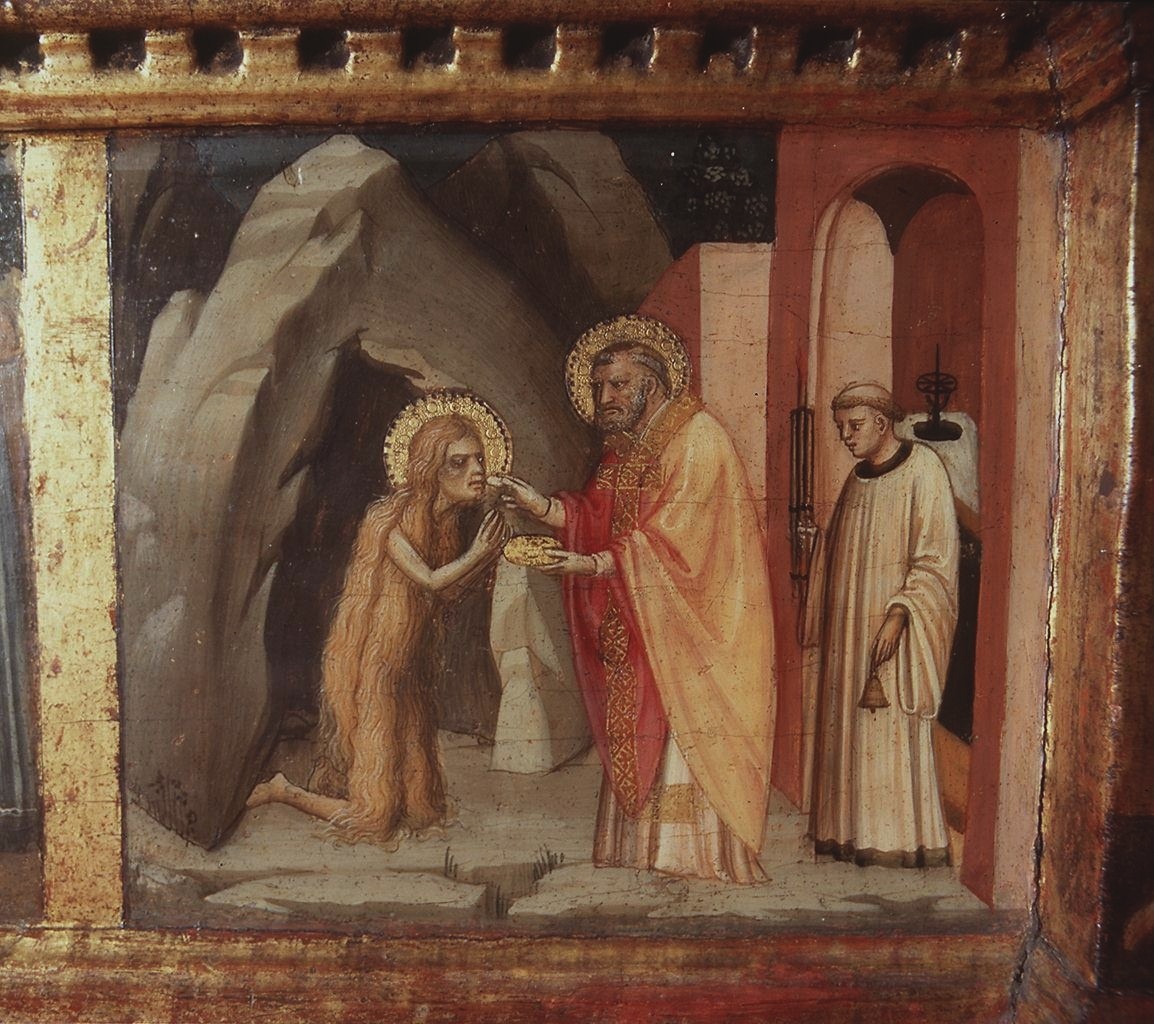 ultima comunione di Santa Maria Maddalena (scomparto di predella) di Lippo d'Andrea (sec. XV)