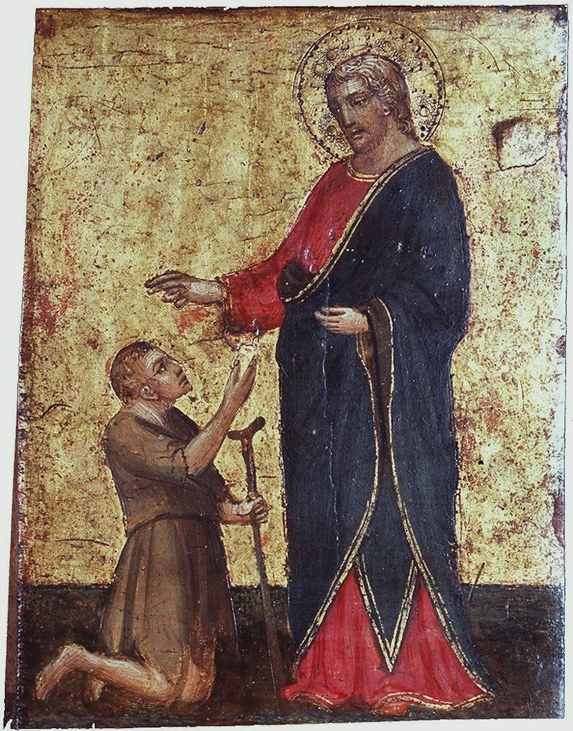 Cristo guarisce il cieco (scomparto di predella) di Lippo d'Andrea (sec. XV)