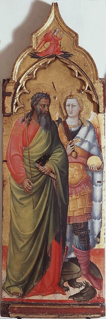 Sant'Andrea e San Michele arcangelo, angelo annunciante (dipinto) di Bicci di Lorenzo (sec. XV)