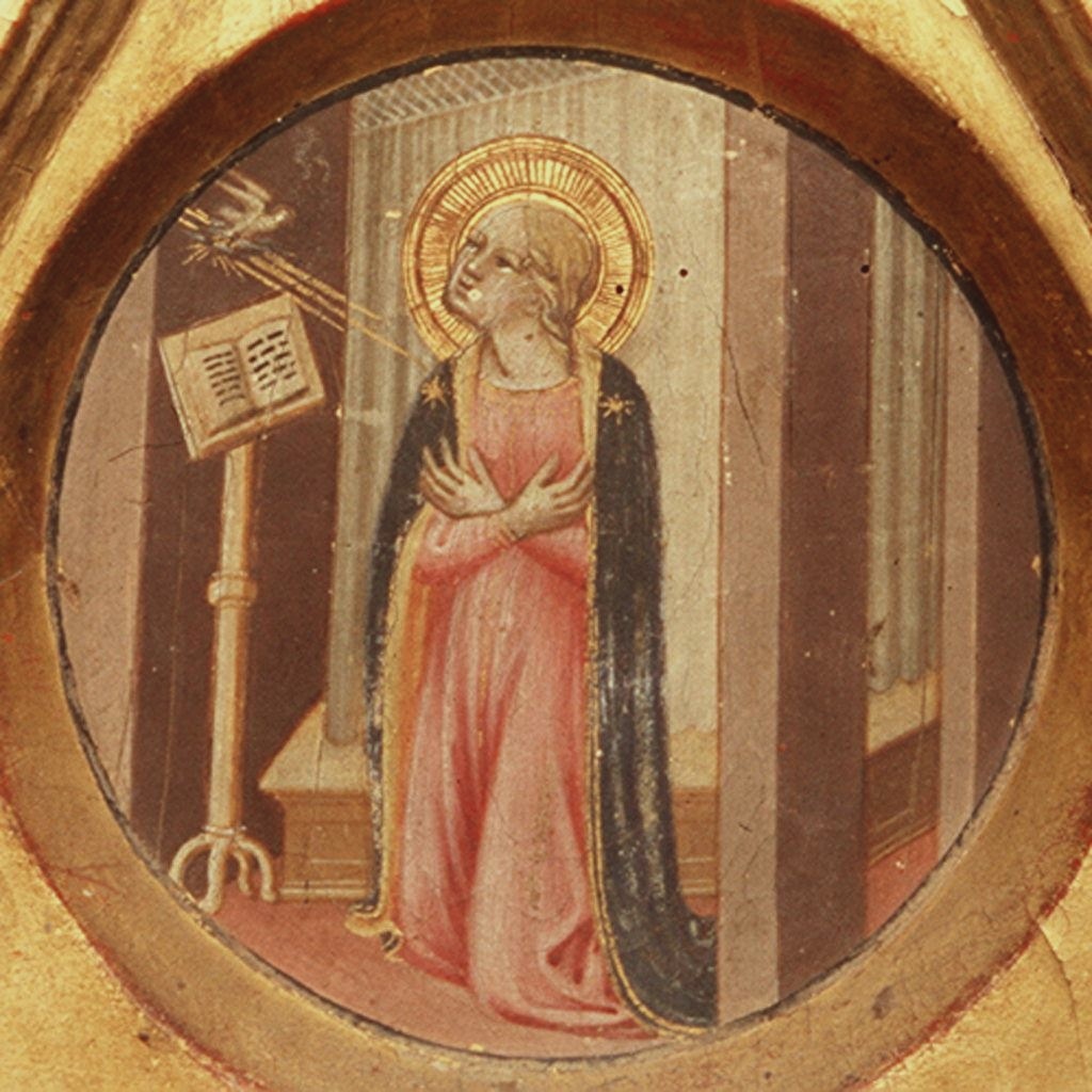 Madonna annunciata (cuspide) di Mariotto di Cristofano (sec. XV)