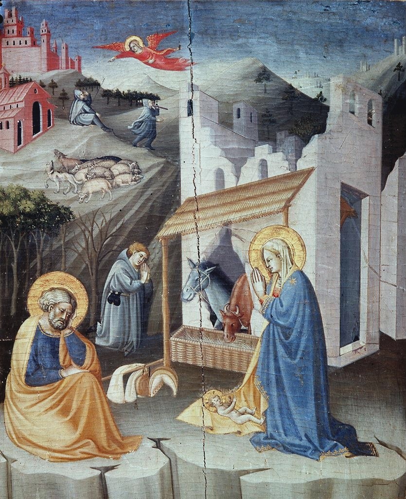 natività di Gesù e annuncio ai pastori (dipinto) di Mariotto di Cristofano (sec. XV)