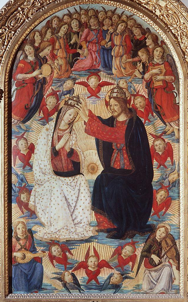 incoronazione di Maria Vergine (dipinto) di Maestro dell'Epifania di Fiesole (fine/ inizio secc. XV/ XVI)