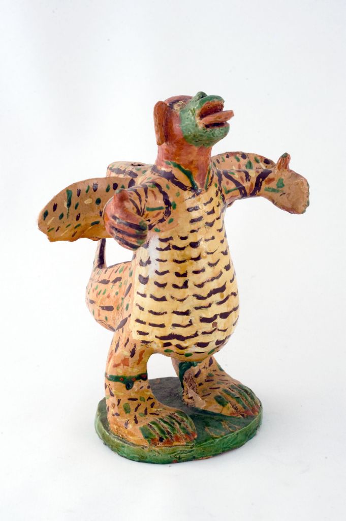 Personaggio del bosco, figura fantastica (fischietto, a fessura interna, strumenti musicali) di Ventura Angelo - laboratorio (1988)