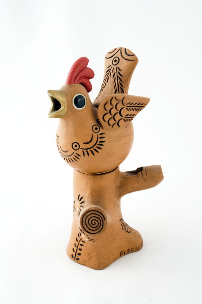 L'uccellino dal becco d'oro-Siberia, Uccello (fischietto, a fessura interna, strumenti musicali) di Farci Licio (ceramista) - laboratorio (2006)